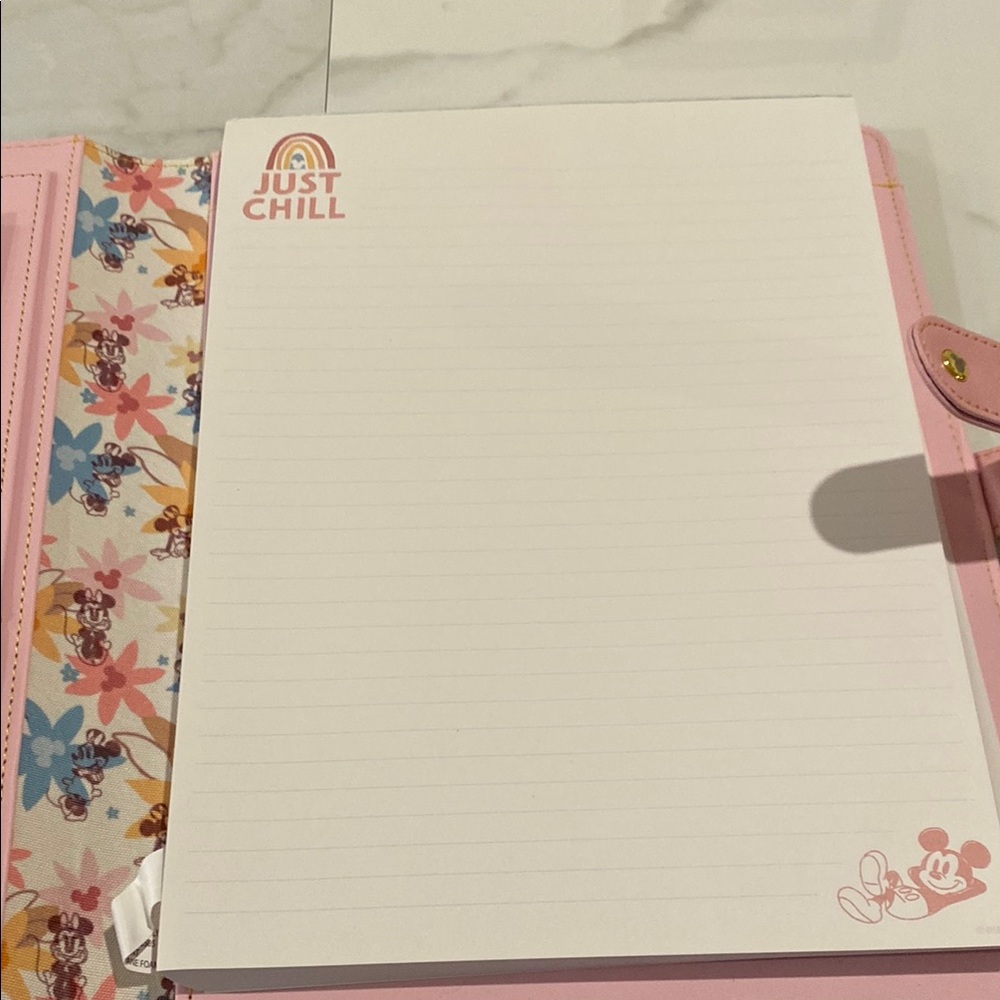 Disney Pink Embossed Mickey Mouse Notebook with extras! - Picture 3 of 4